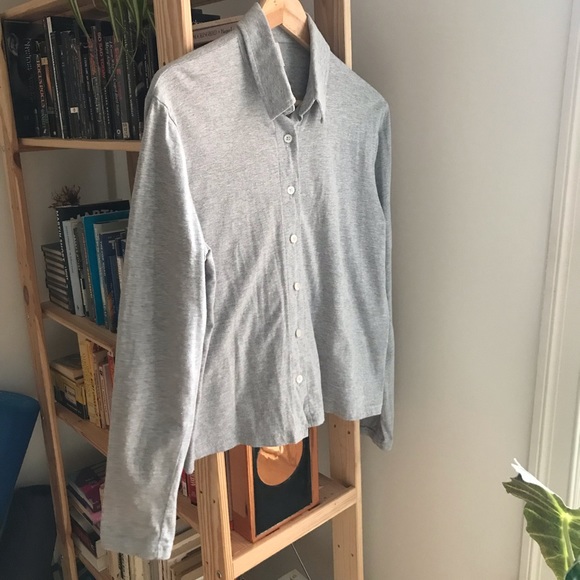 American Apparel jersey button-up - Picture 3 of 5